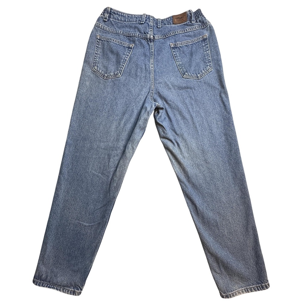 Vintage L.L. Bean Double L Comfort Waist‎ Jeans Womens 14 Blue High Rise Tapered